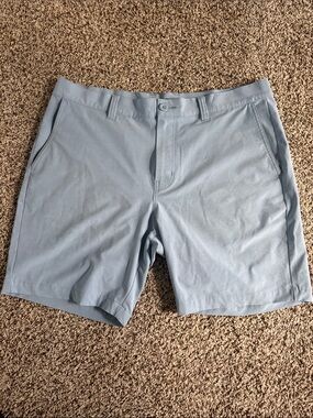 Travis Mathew Sky Blue Flat Front Golf Shorts